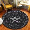 Kitchen Crystal Witch Round Area Rugs Indoor Circle Rug Halloween Entryway Doormat Floor Carpet for Bedroom Living Room Mat