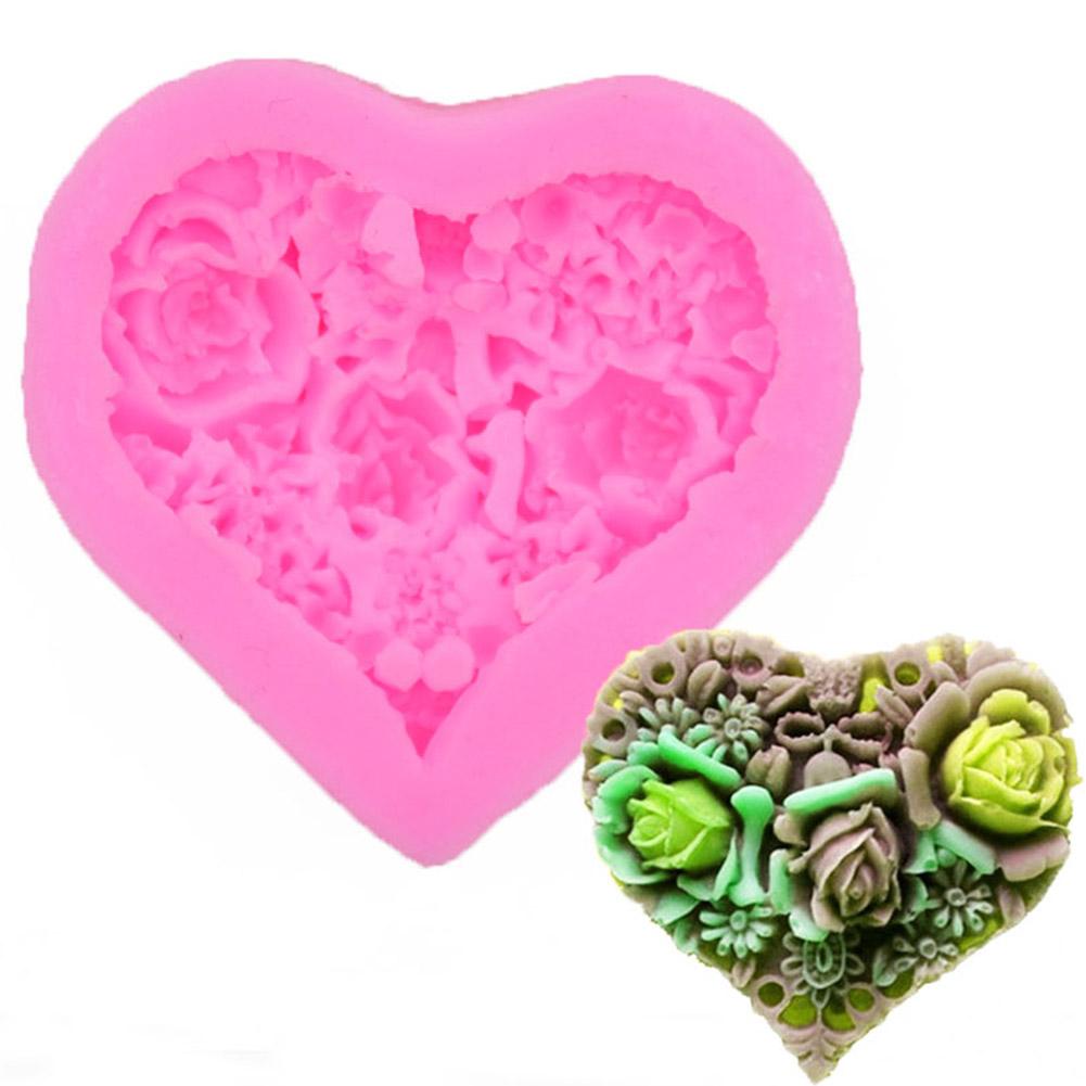Silikonowa forma w kształcie serca Zmywalna Odporna na ciepło Forma do czekolady Deseru Ciastka