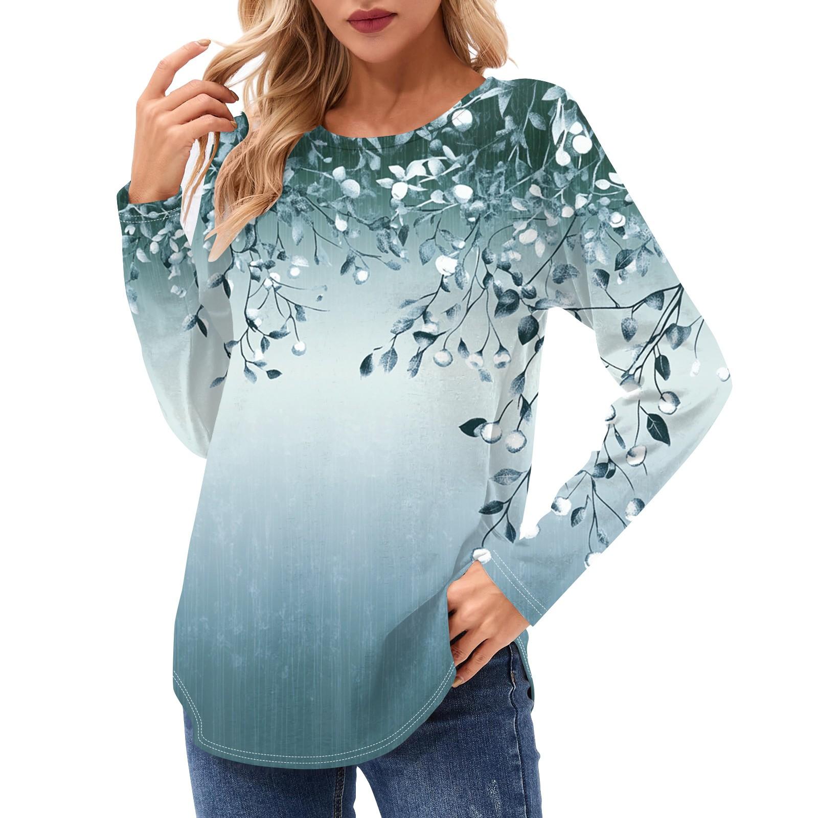 

Женские рубашки с длинным рукавом, повседневные модные туники, топы с круглым вырезом, базовая свободная футболка XL