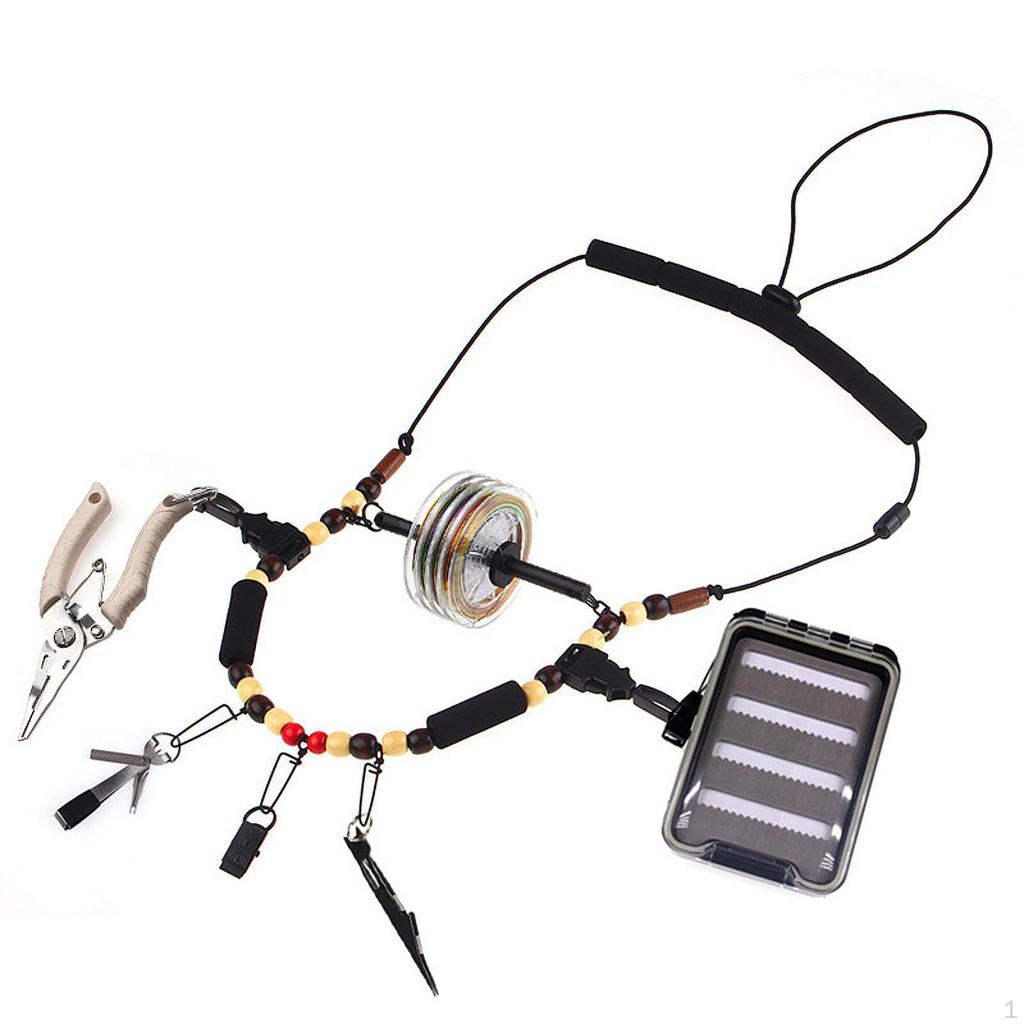 Adjustable Necklace for Angling Equipment and Tackle Storage