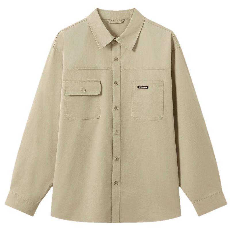 TonLion Men's 2026 Spring American Style Long Sleeve Workwear Shirt