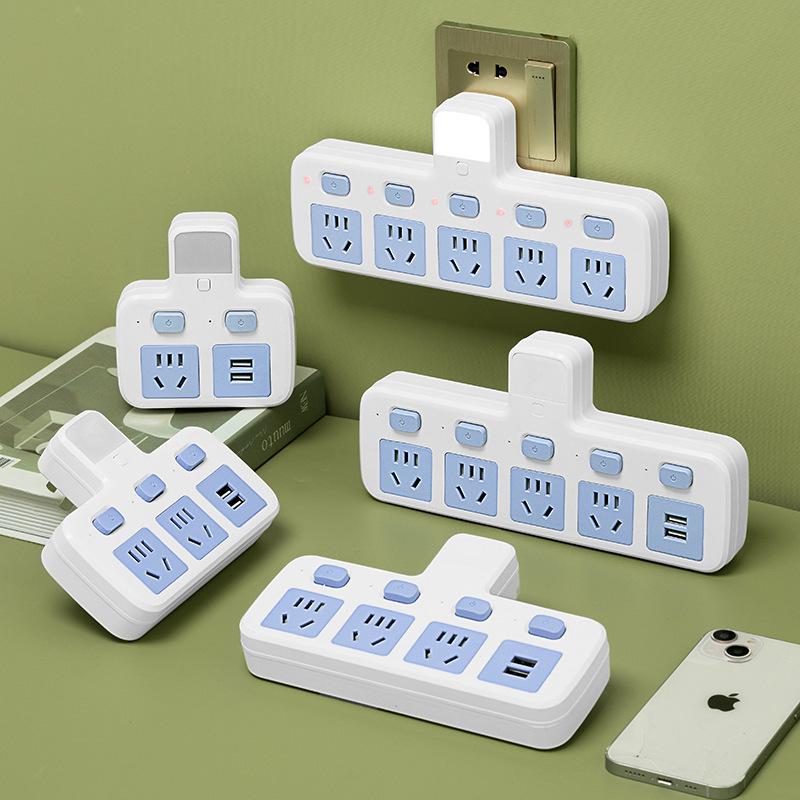 Multifunctional Wireless Surge Protector Power Strip with USB and Night Light