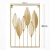 Metal Leaf Iron Wall Hanging Decor Palm Maple Leaves Plant Ginkgo Nordic Wall Pendant Mural Living Room Bedroom Home Decoration