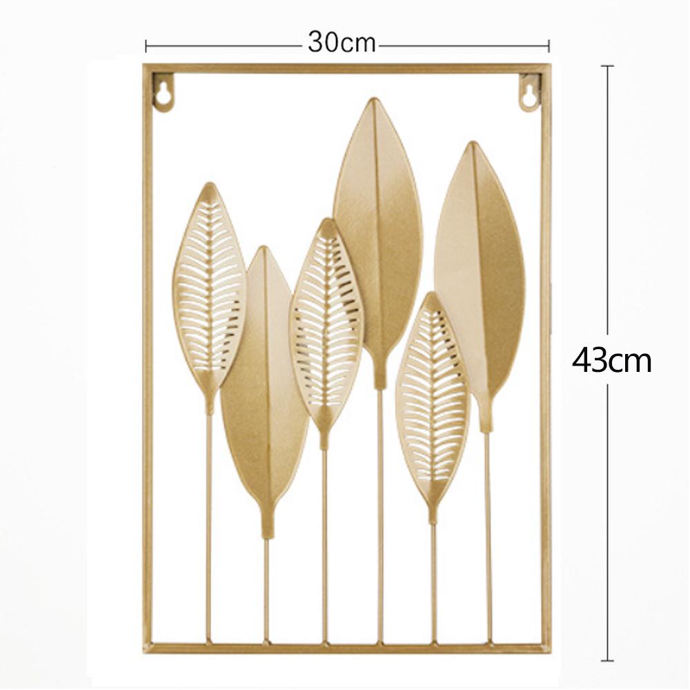 Metal Leaf Iron Wall Hanging Decor Palm Maple Leaves Plant Ginkgo Nordic Wall Pendant Mural Living Room Bedroom Home Decoration