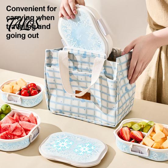Talos Crisper Box, with Divided Compartments, Leakproof Seal Food Storage Container, for Baby Meals Fruits And Picnic Snacks