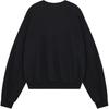 WE11DONE Ss26 Ribbed Round Neck Rhinestone Decorated Long Sleeve Sweatshirt Unisex Sweatshirt WD-TS0-26-795-U-BK