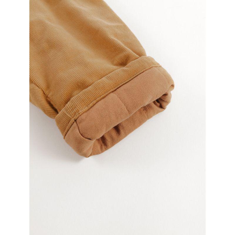 Mark Jenny [French Elegance] Girls' Corduroy Quilted Straight-Leg Pants with Lace Waistband Winter Casual Pants 231997