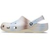 Crocs Unisex White EVA Classic Color Block Marbled Clogs 208981-2Y3