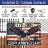 2D Flat, 1pc "250th Anniversary 1776-2026" Bald Eagle Aluminium Sign 12x8 Inch - USA Patriotic Flag & Vintage Eagle Design, Independence Day Metal