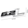 2pcs 6.2L Emblems Side Fender 3D Decals Badge Replacement for F-150 Raptor 6.2 L F150 Chrome