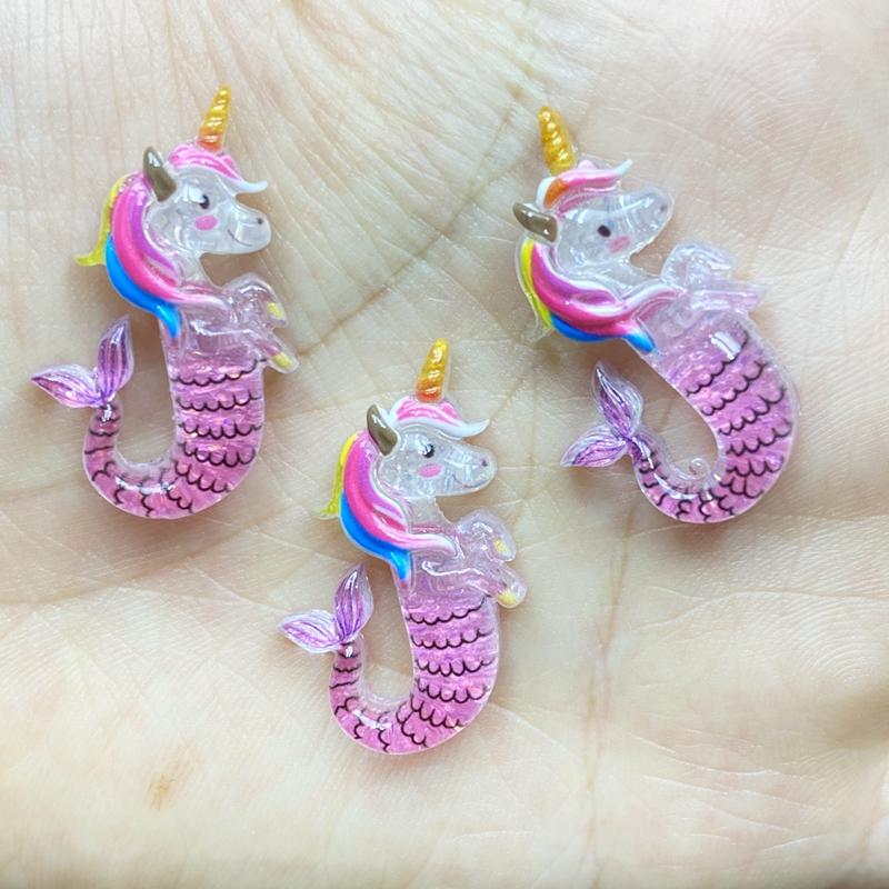 12pcs Unique Mixed Shiny Unicorn / Candy Flat Back Figurine DIY Wedding Scrapbook Decor Home Craft C01