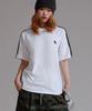 LIKE THE MOST Track Raglan Oversized Short Sleeve T-Shirt_White