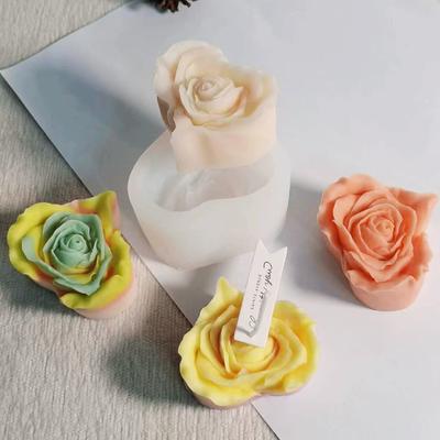 Moule en Silicone Bougie Cœur Rose Kit DIY Fabrication Bougie Fleur Savon Résine Chocolat Cadeaux Saint-Valentin Anniversaire Artisanat Décoration Intérieure