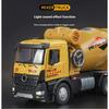 1/36 Large Alloy Mixer Truck Model with Sound and Lighting Engineering Truck Children's Toys, Durable and Suitable for Boys Gifts