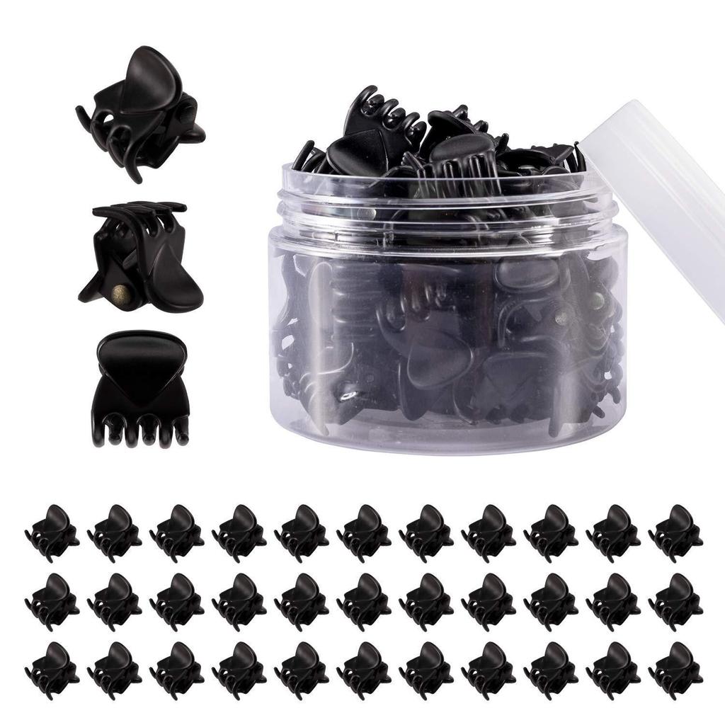 1,5 cm Schwarze Mini-Haarklammer: Vielseitiges DIY Haaraccessoire für feines Haar
