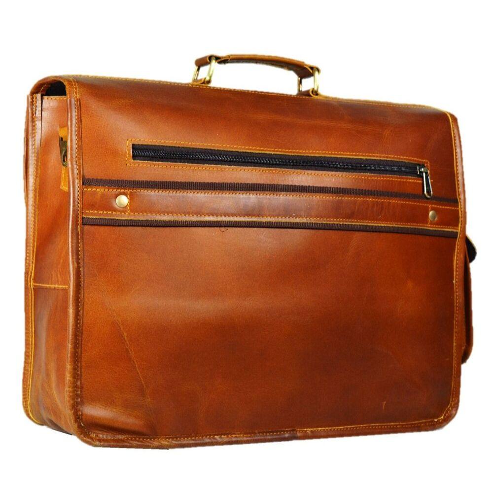Мужская сумка-мессенджер из натуральной коричневой кожи из натуральной винтажной сумки — фото 7