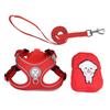 Dogs Harness and Leash Set Chest Strap Padded for Outdoor Red Small