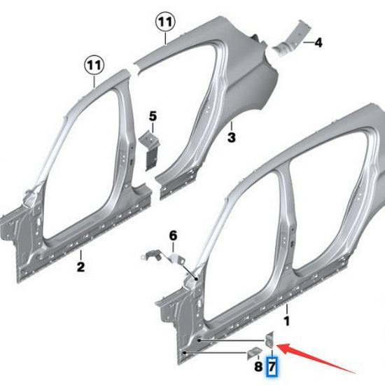 BMW 1 Series F20/F30 Side Skirt Bracket (Part #41217284401)