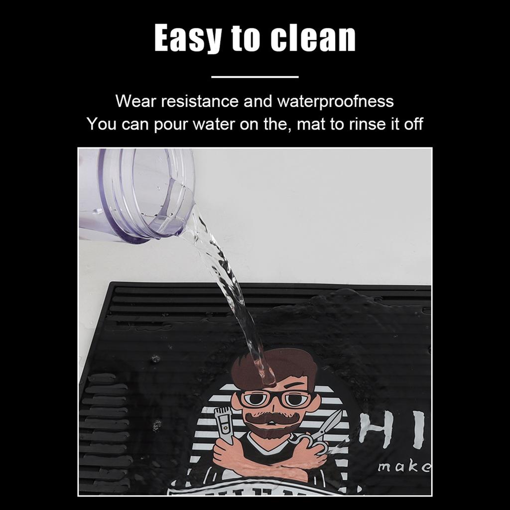 Hair Salon Anti Slip Heat Resistant Mat for Barber Tools Organizer Haiyina Styling Station Accessories 50x70cm