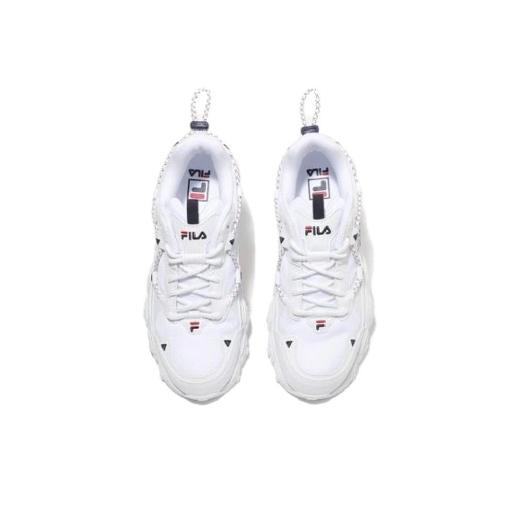 FILA Fluid Fabric Synthetic Leather Sports Shock Absorbing Wear Resistant Breathable Lightweight Low Top Casual Shoes 1JM01248D_100