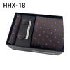 Paisley Men'S Tie Square Cuff Tie Clip Gift Box Set Business Casual Tie Black Gift Box
