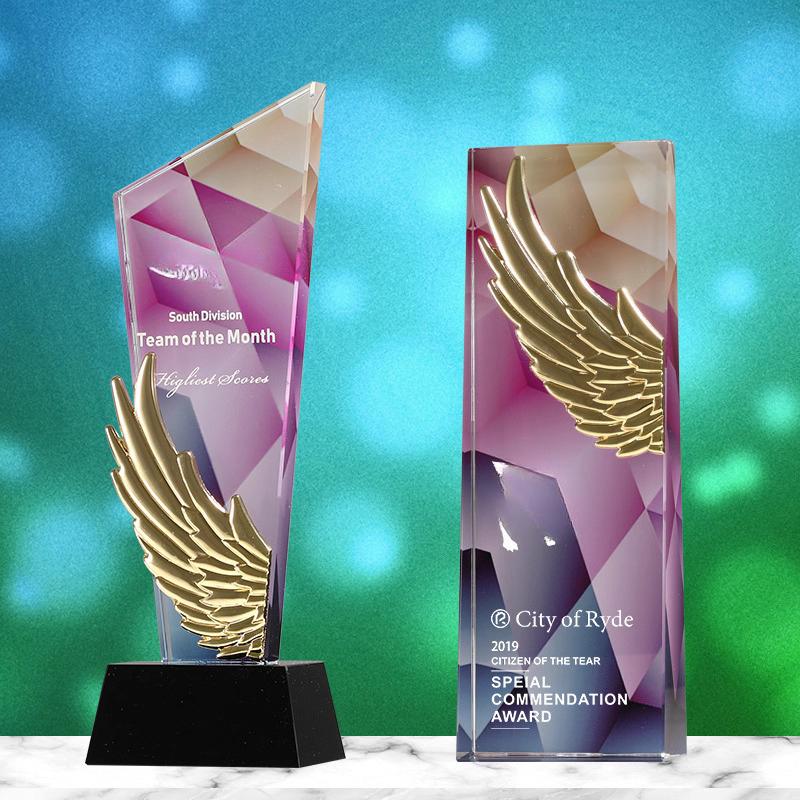 Customized Pentagram Crystal Trophy, Color Printing Prize Sports Movie Award Outstanding Employee Souvenir, Home Decoration, 1Pc