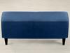 Cover For Double Bench, Footrest Pouf, Velvet, Navy Blue