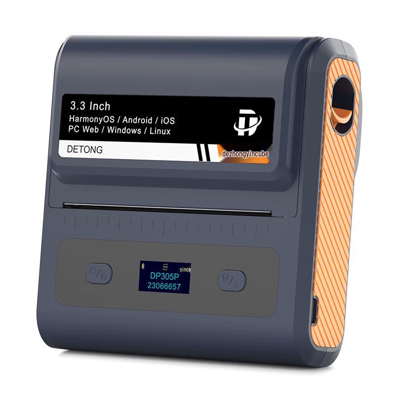 Detong DP305P Portable 300dpi Wide-Format Thermal Label Printer CN plug (adapter included)