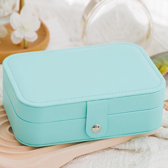 PU Leather Jewelry Box, Multi-Layer Organizer, Compact Lightweight Protective Jewelry Holder, for Rings Earrings Bracelets