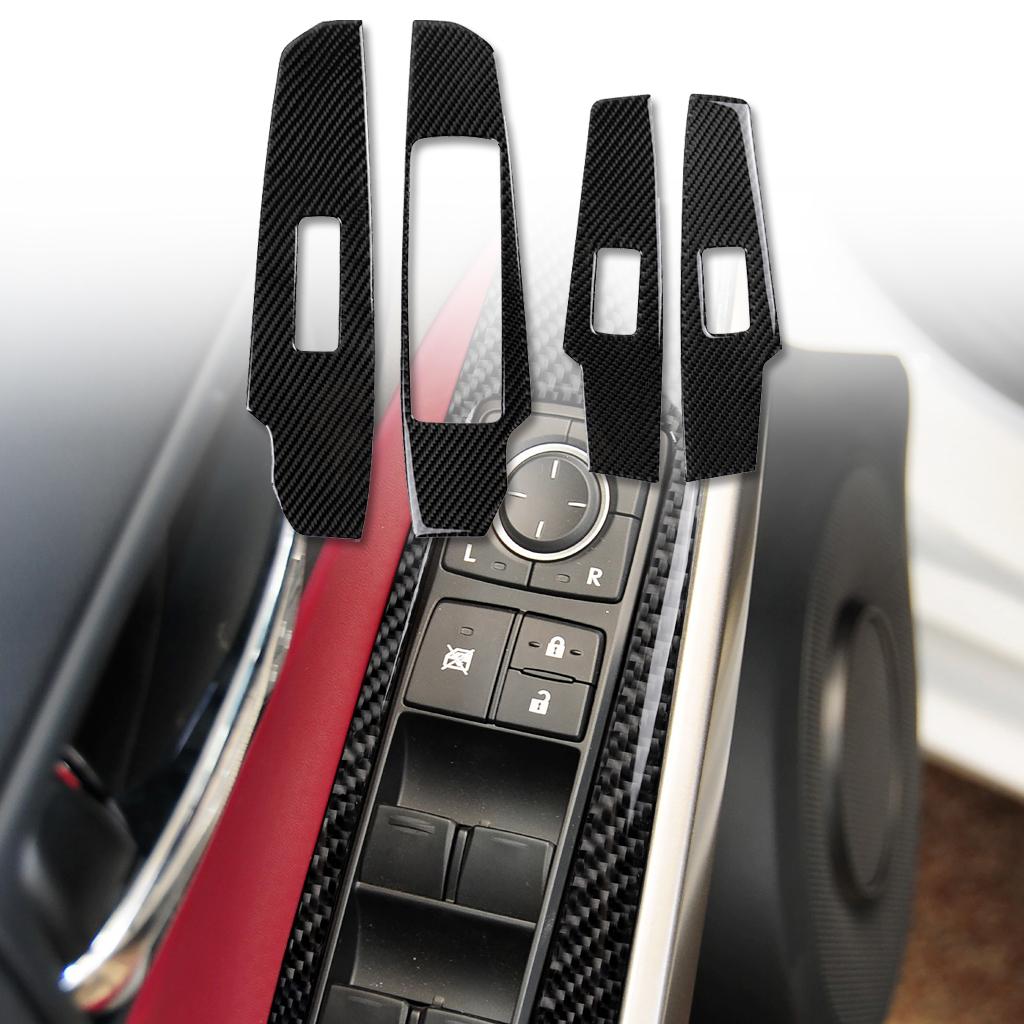Carbon Fiber Car Accessories Window Lifting Control Interior Cover Modified Trim Sticker For Lexus IS250 IS350 300H 2013-