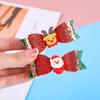 New Christmas Cartoon Snowman Hair Clips: Glittery Fashion Accessories