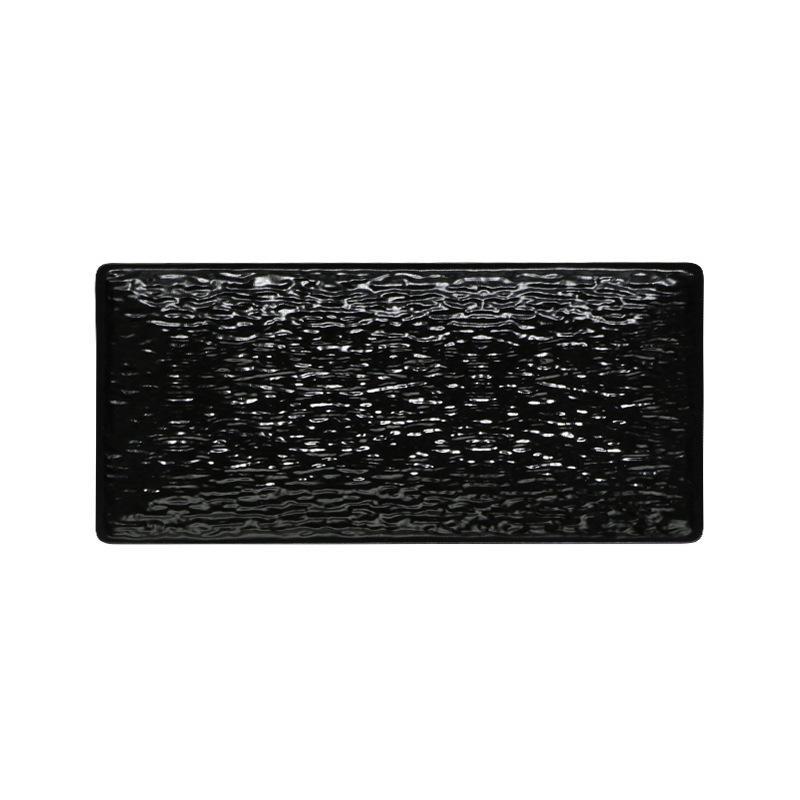 Pp Stone Textured Rectangular Serving Plate Durable For Sushi Home Restaurant Daily Use