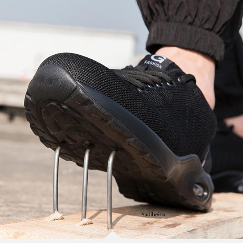 High Quality Men's Boots Safety Shoes Steel Toe Puncture-Proof Work Boots Lightweight Safety Work Shoes Men Indestructible Shoes