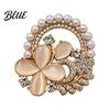 Strong Buckle Collar Pin Solid Alloy Pin Four-Leaf Clover Center