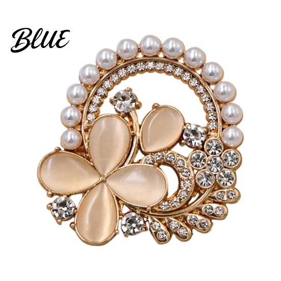 Strong Buckle Collar Pin Solid Alloy Pin Four-Leaf Clover Center