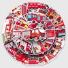 50pcs Fire Truck Cartoon Stickers: Kids' Decoration for Phone Cases & Skateboards
