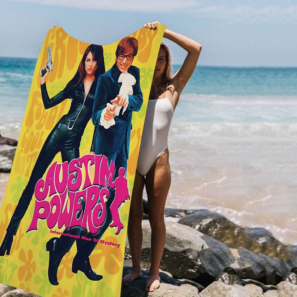 

Austin Powers Movie Big Microfiber Beach Towels Quick Dry Towel Sand Beach Towels Pool Towel For Travel Swim Pool Yoga W30*H60(CM)