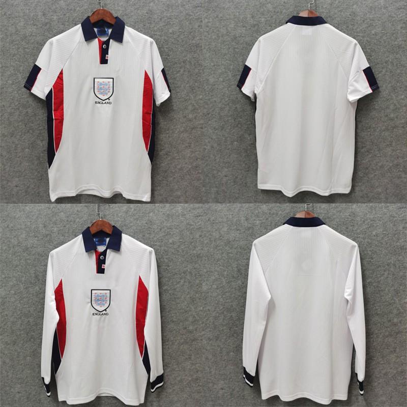 Maglia da Calcio Retro Inghilterra 1998 Beckham 7 Owen 20 Manica Corta/Lunga Unisex Adulto