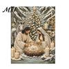 Nativity Craft for Adults Faux Pearl Art Kit, Holy Family Painting DIY Catholic Prayer Corner Decorations 3D Religious Set Adults, Home Christmas Wall