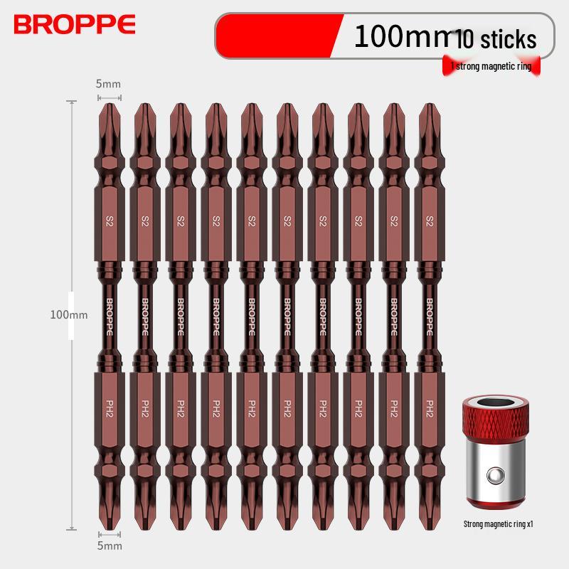 Double-Ended Strong Magnetic Screwdriver Bit Set with Phillips & Flathead Tips