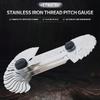 52pcs Stainless Steel Thread Gauge Metric and Imperial 55 60 Degree SAE Precision Gear Tooth Screw Thread Pitch Gauge Size Tool