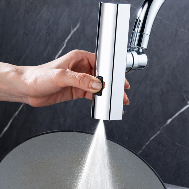 360° Rotating Kitchen Sink Faucet Extender Universal Three-speed Waterfall Spout Pressurized Anti-splash Water Nozzle