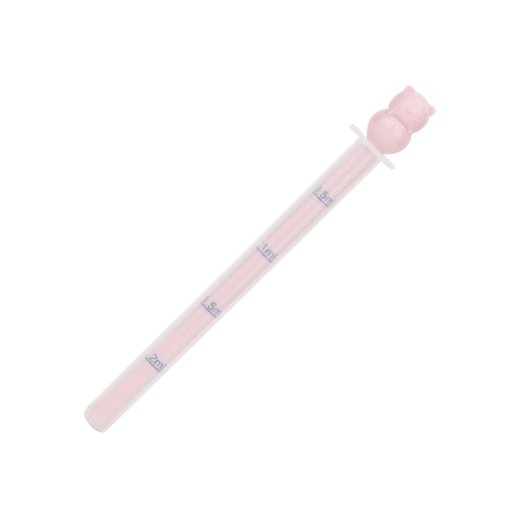 Distributore portatile di medicinali per neonati, con siringa per liquidi e contagocce, con calibrazione (Rosa)