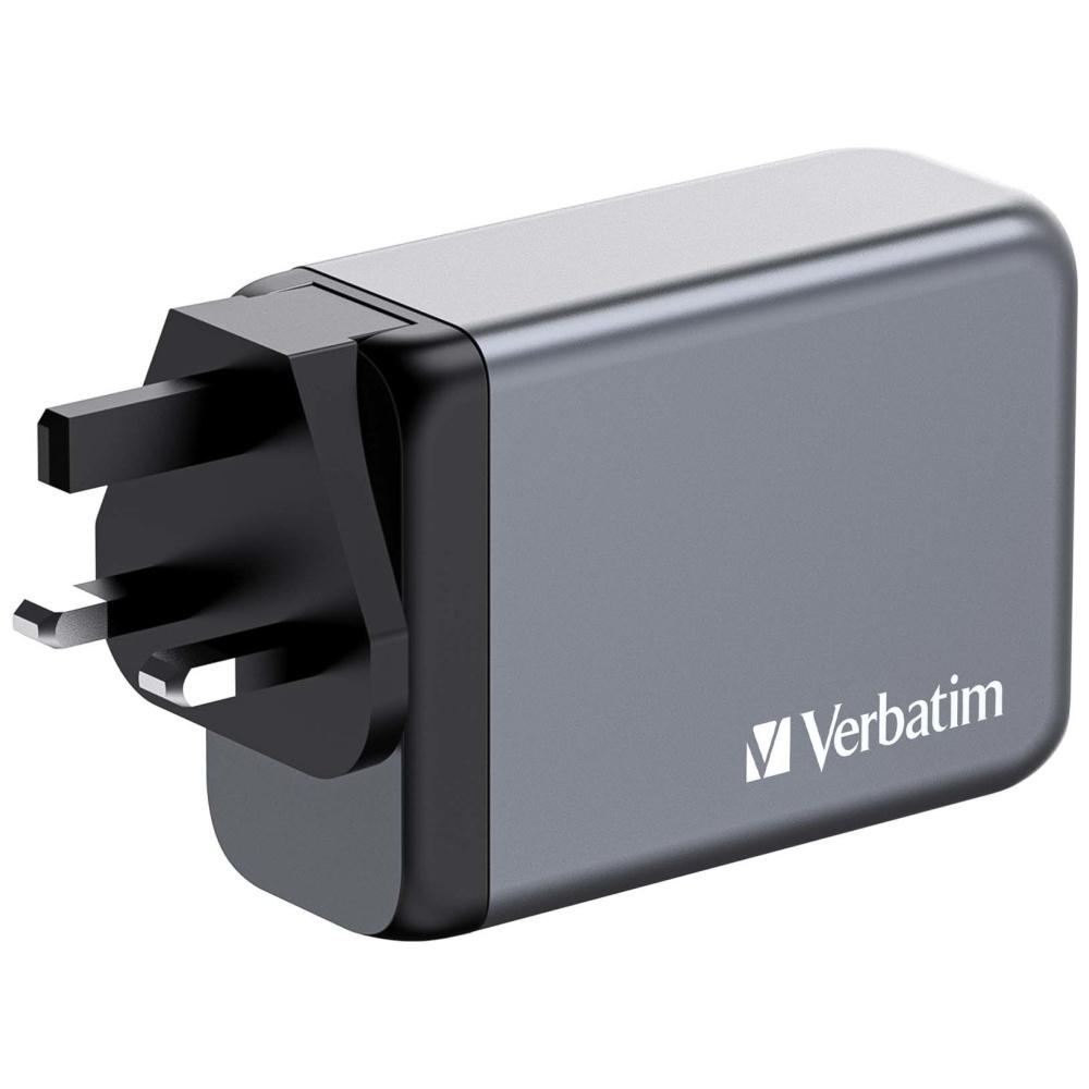 Verbatim Ładowarka Sieciowa Gan 240W3Xusb-C/Usb-A + Adapter Eu/Uk/Us Gnc-240 32205