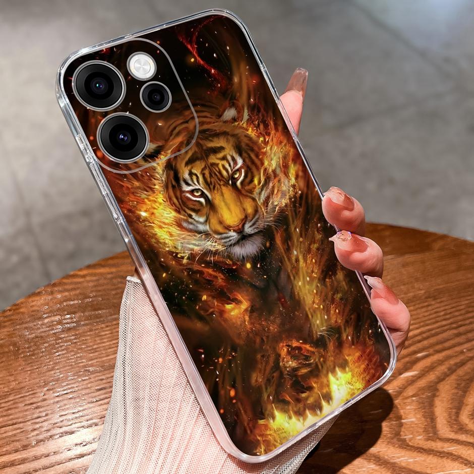 For OPPO Reno 15F 15 Pro Cases Brilliant Flower Kitten Fall Prevention Portable Clear Back Cover For reno15pro reno15f Funda