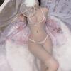Sexy Extremely Japanese Baby Doll Japanese Ribbon Belt Set [Frenflu] Yukata, Cosplay, Erotic, Naughty, Clothes, See-Through Lingerie, Underwear,