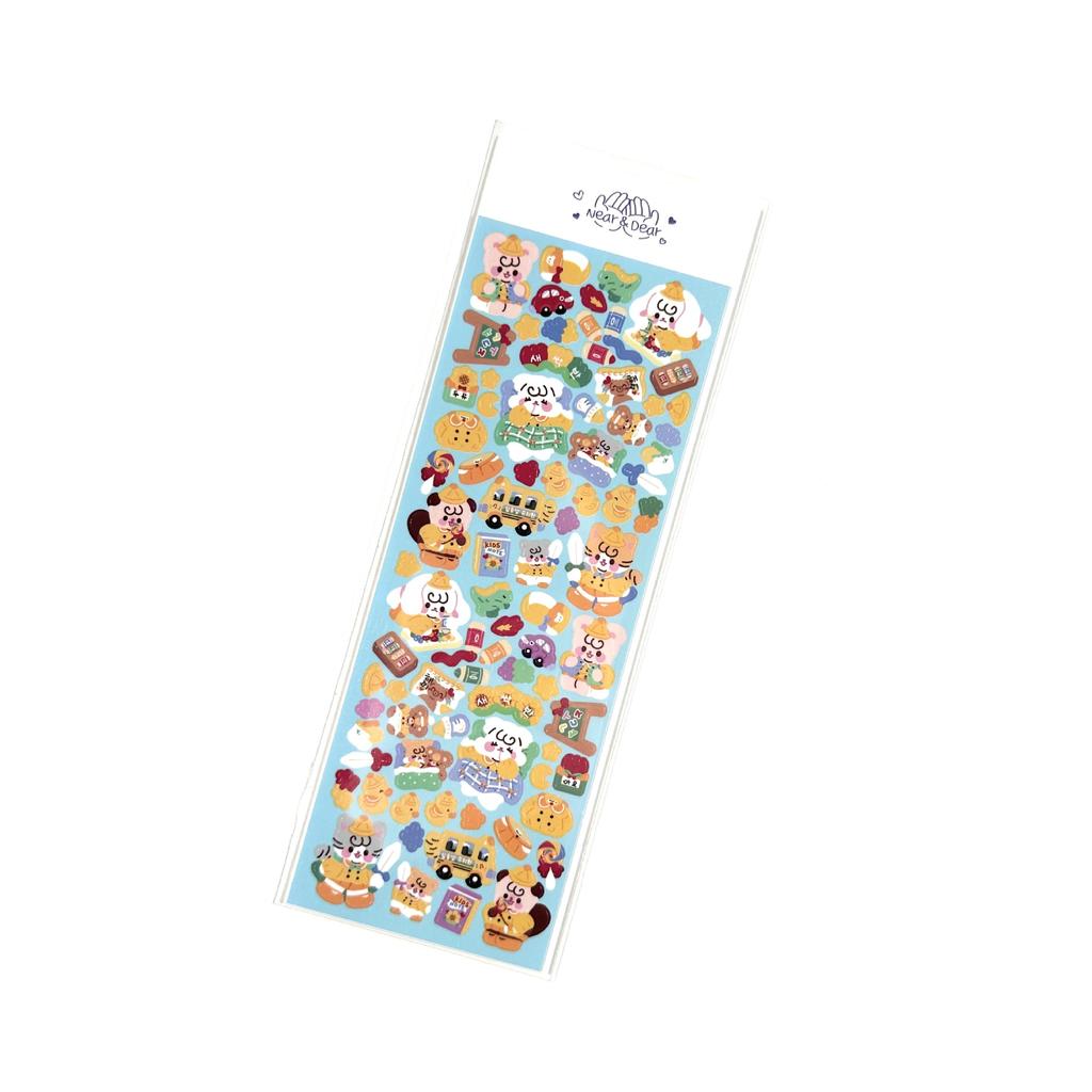 Korean Popular Cartoon Animal Sticker Ins Korean Laser Cute Creative Hand Account Goo Card Sticker