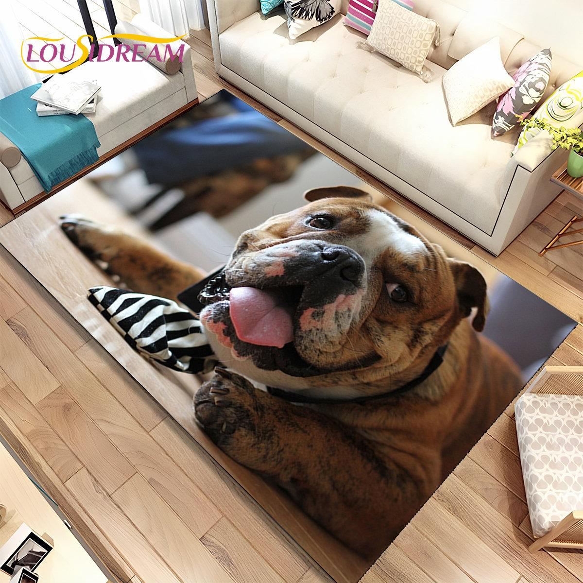 

Коврик с изображением французского питбуля, собаки, домашнего животного, коврик для дома, гостиной, детской спальни, дивана, коврик для двери, декор, нескользящий напольный коврик 40x60cm(15x23in)