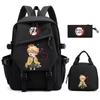 Ghost Extermination Surrounding Animation Schoolbag Trend Primary And Secondary School Students Leisure Backpack College Meal Bag Pencil Bag Set