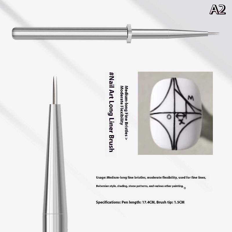 Silver Nail Art Painting Pen Brush High Quality Removable Nail Phototherapy Gel Pen Universal Nail Line Pen Manicure Art Tools